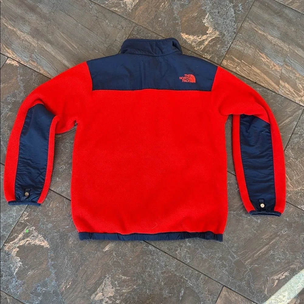 THE NORTH FACE Denali Fleece Full Zip Jacket Red/Blue Youth XL Vintage